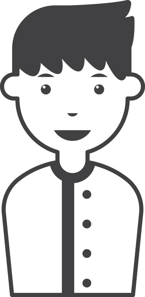 ilustración de barista masculino en estilo minimalista vector