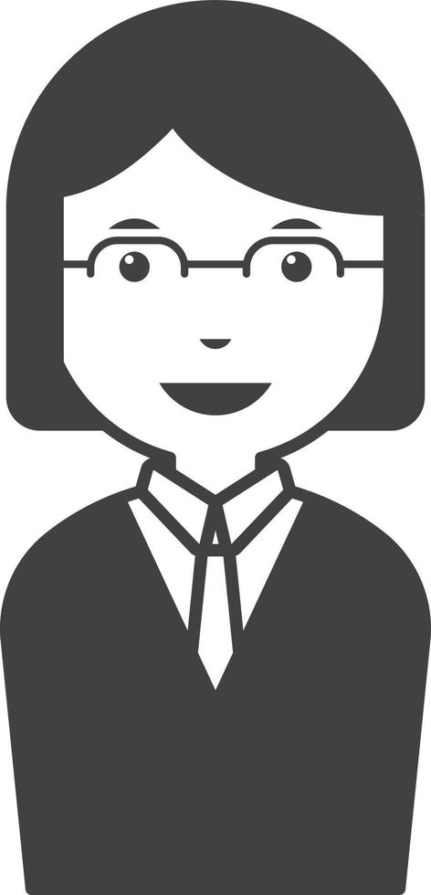 ilustración de mujer de negocios en estilo minimalista vector