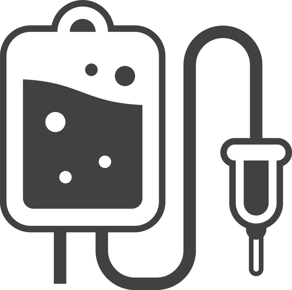 saline bag for hospital illustration in minimal style vector