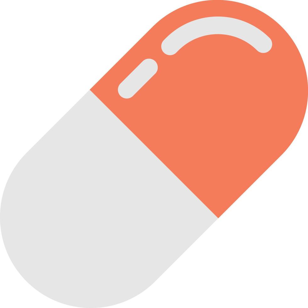 ilustración de píldora de cápsula en estilo minimalista vector