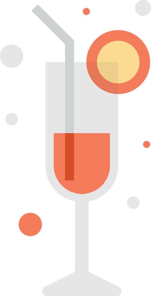 glass of fruit and lemon illustration in minimal style vector