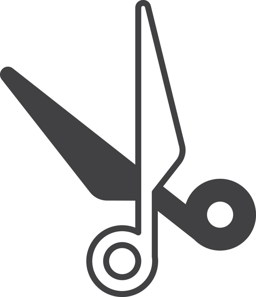 barber scissors illustration in minimal style vector