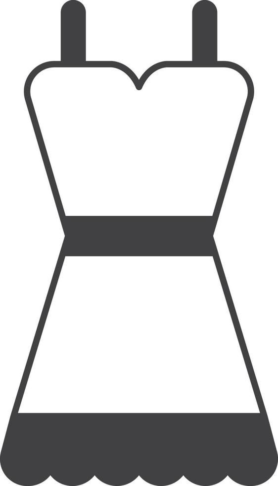 bridal dress illustration in minimal style vector