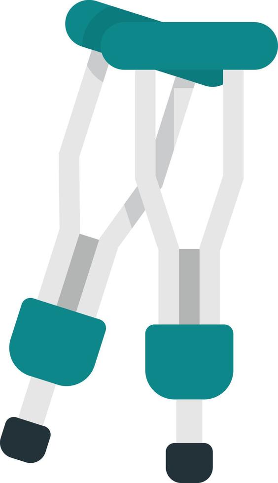 walking crutches illustration in minimal style vector