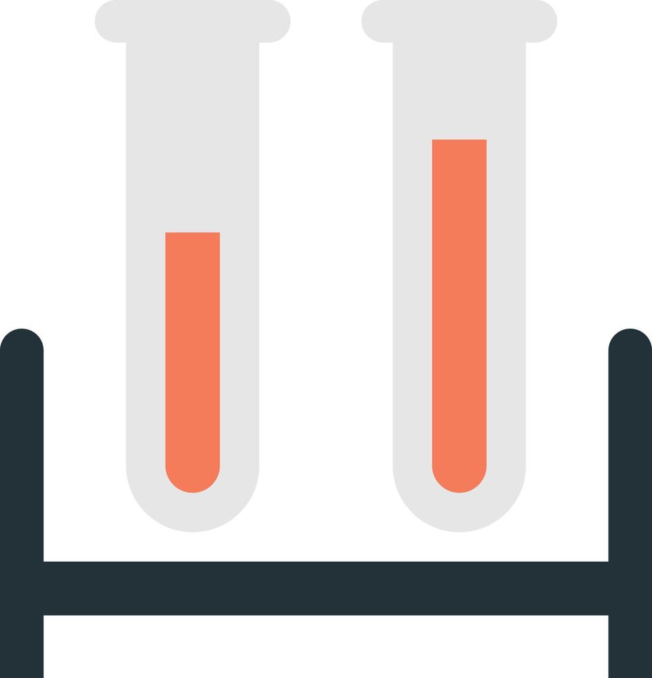 ilustración de tubo químico o tubo de ensayo en estilo minimalista vector