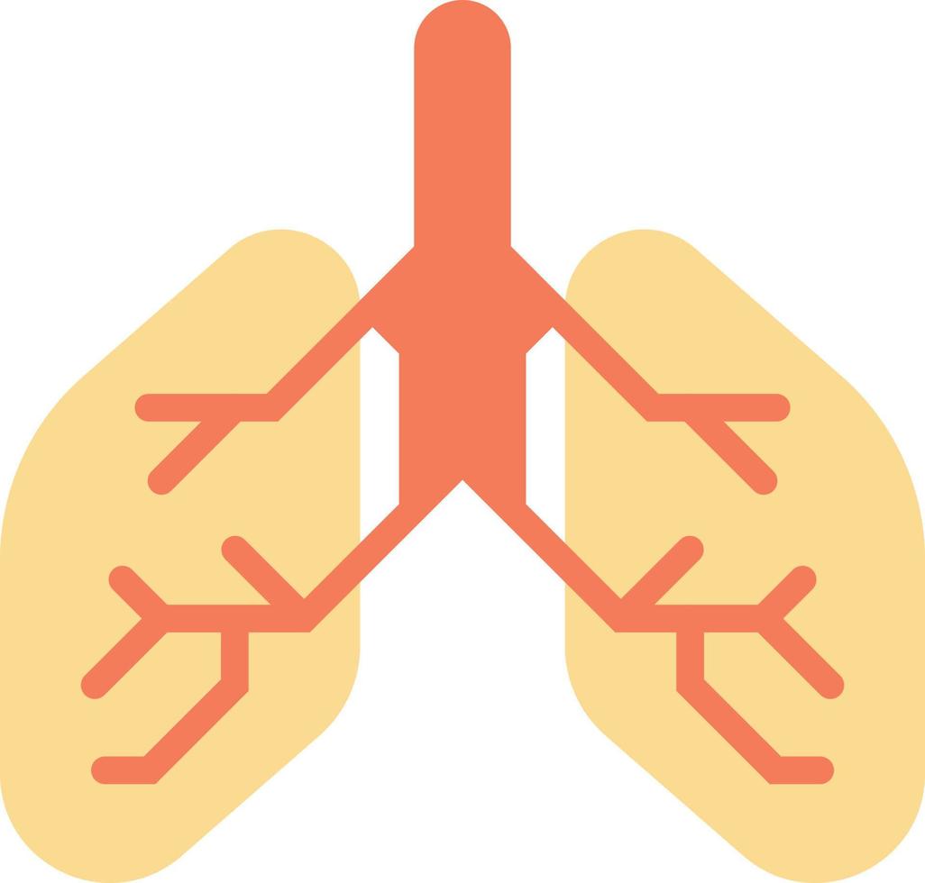 lungs illustration in minimal style vector
