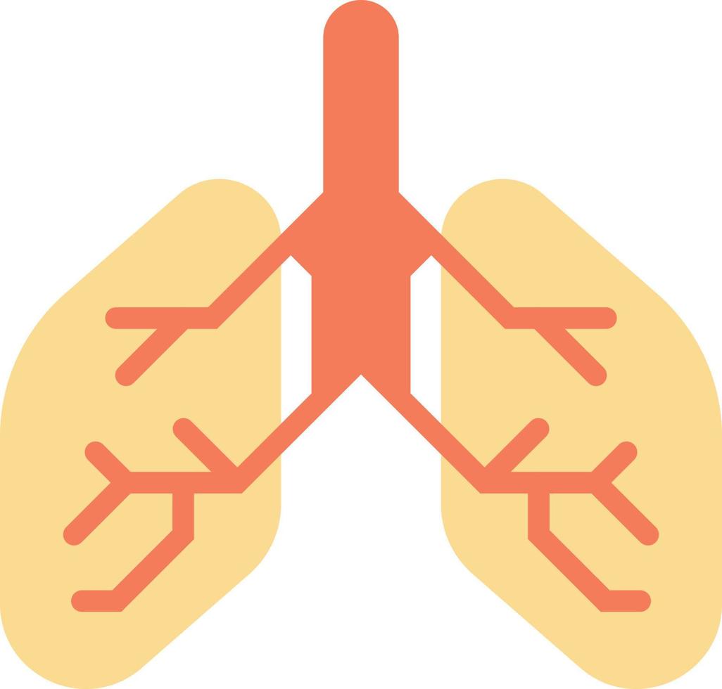 ilustración de pulmones en estilo minimalista vector