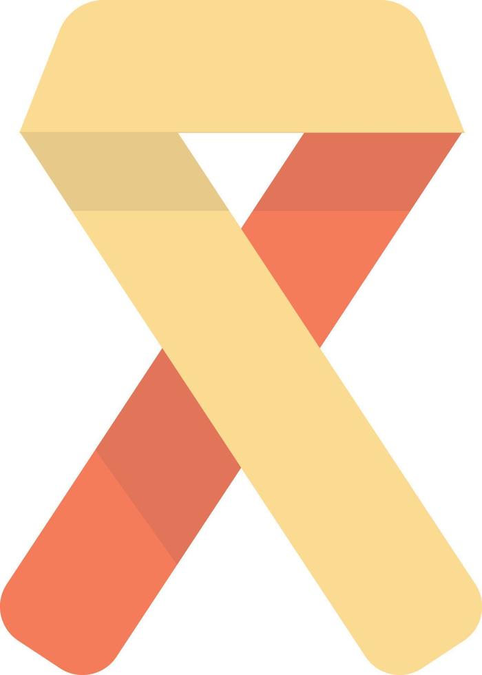 mourning ribbon illustration in minimal style vector