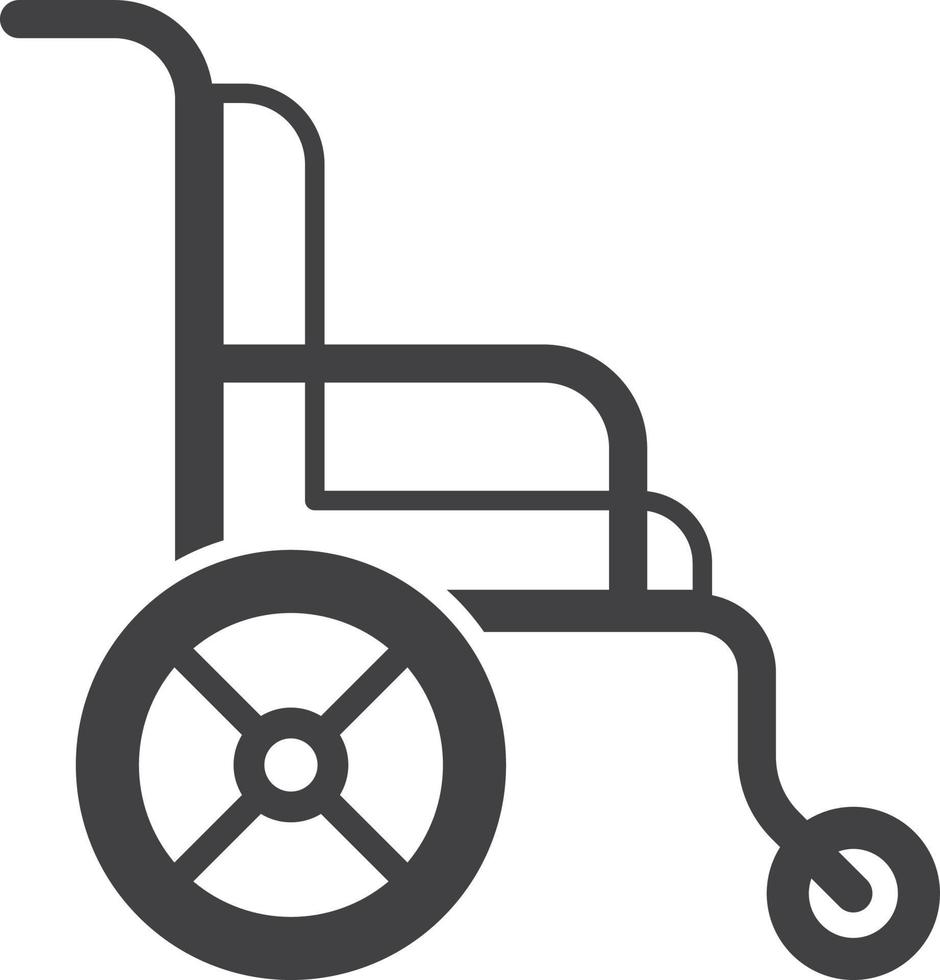 ilustración de silla de ruedas en estilo minimalista vector