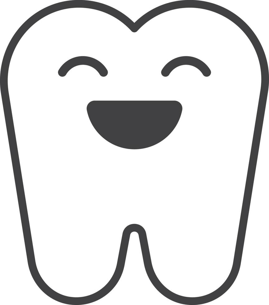 good teeth illustration in minimal style vector