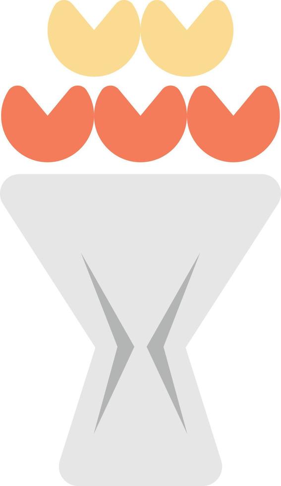 wedding bouquet illustration in minimal style vector