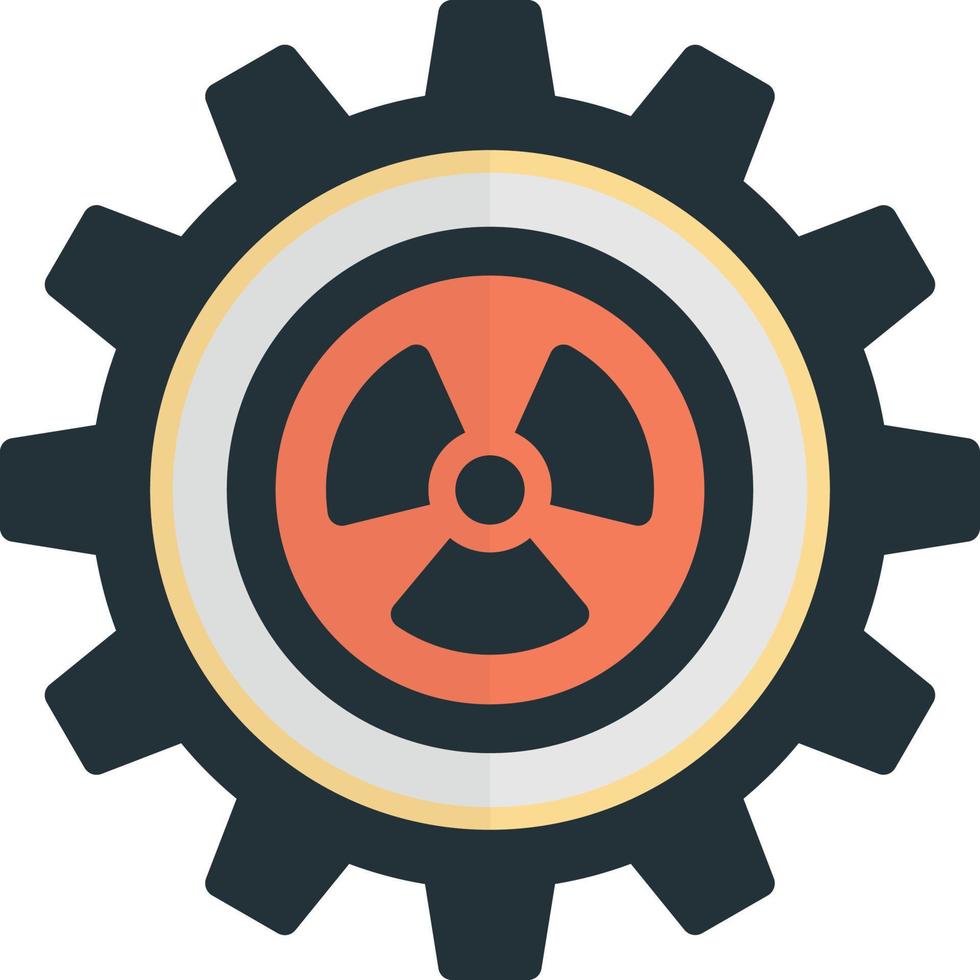 radioactive symbol illustration in minimal style vector