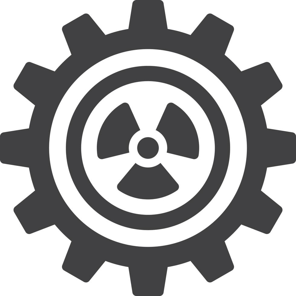 radioactive symbol illustration in minimal style vector