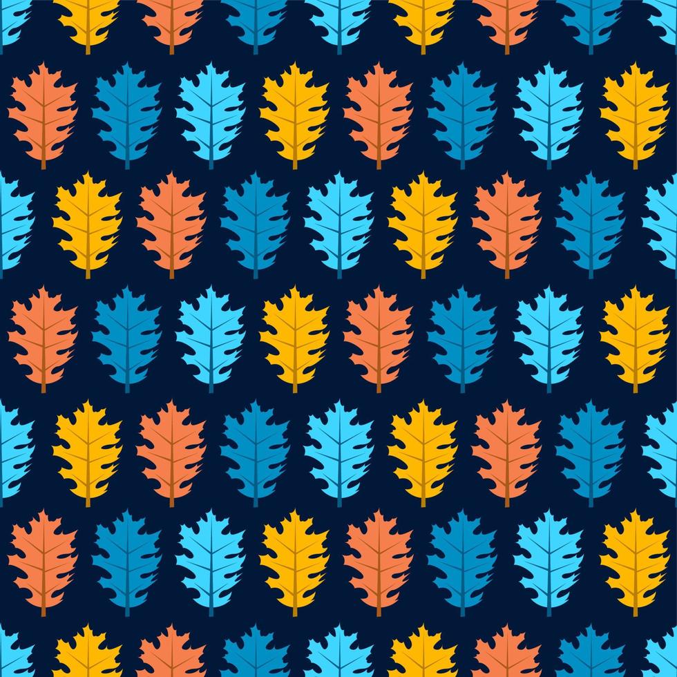 Conjunto de fondo de patrones sin fisuras de hojas de otoño vector