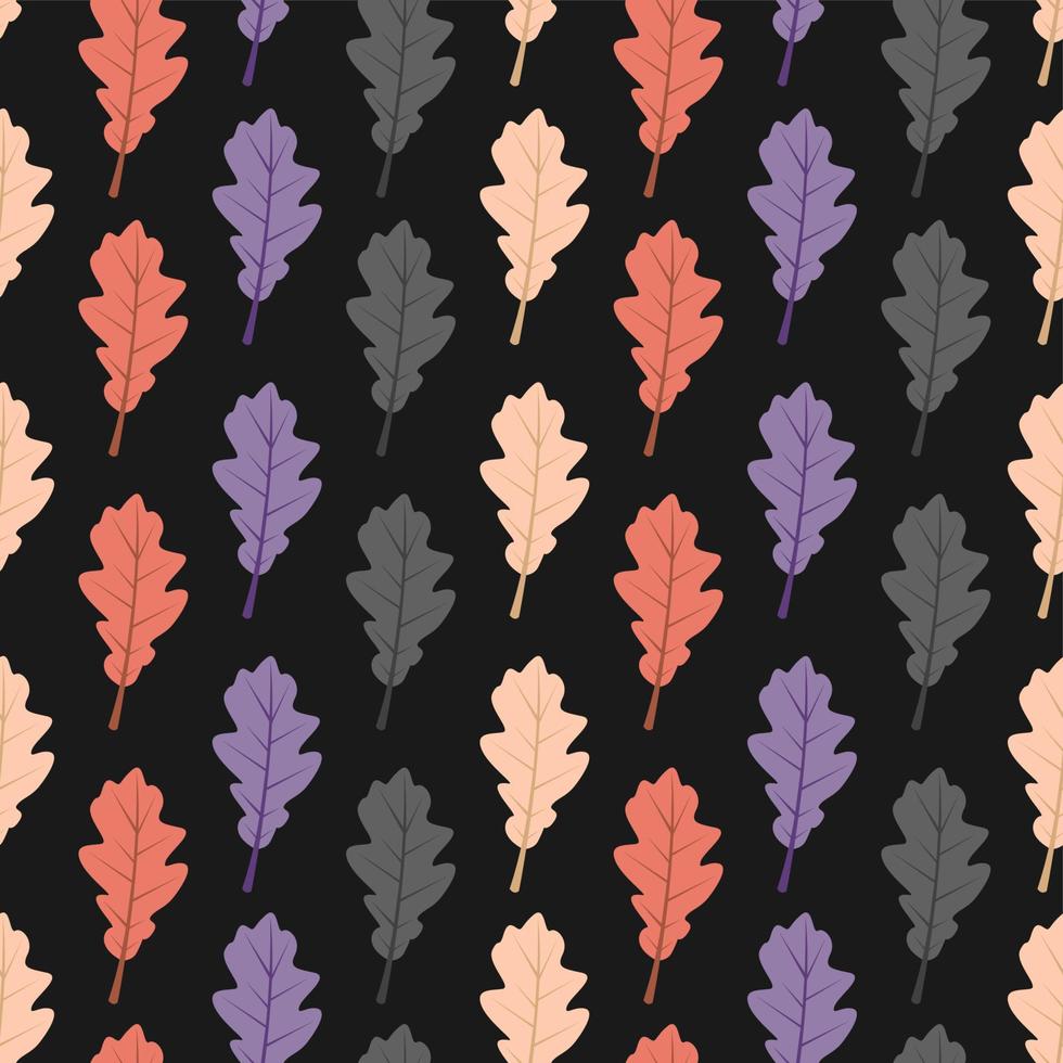 Autumn leaves seamless pattern background set vector