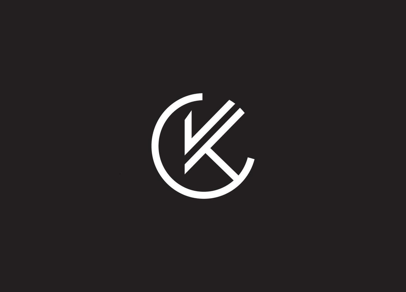 K C monogram logo design and company logo. 15430506 Vector Art at Vecteezy