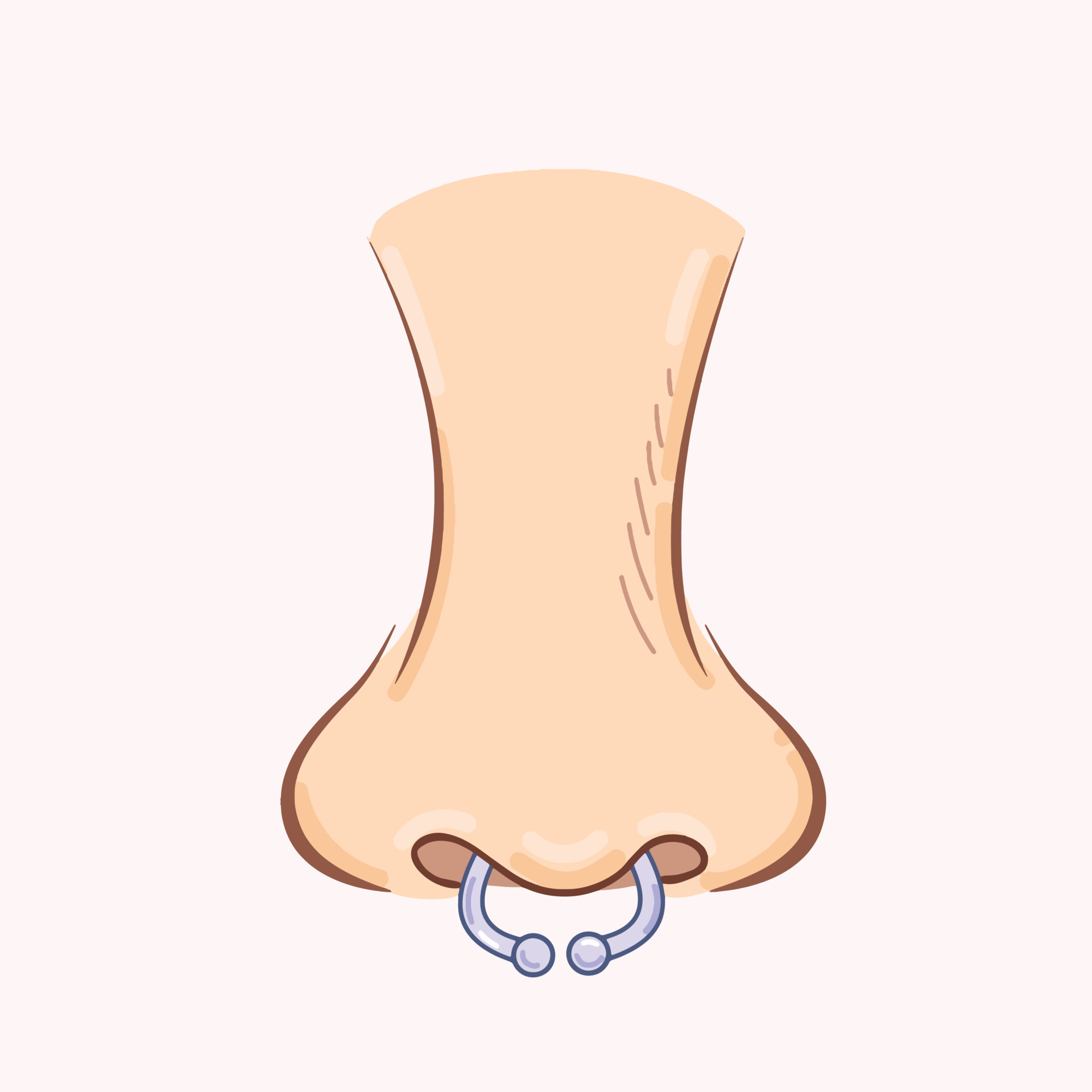 Silver Nose Piercing Vector Illustration with Cartoon Style Icon. Human nose part isolated pictogram on plain light pink or brown background decoration with flat art style. 15430915 Vector Art at Vecteezy Silver Nose Piercing Vector Illustration with Cartoon Style Icon. Human nose part isolated pictogram on plain light pink or brown background decoration with flat art style. 15430915 Vector Art at Vecteezy