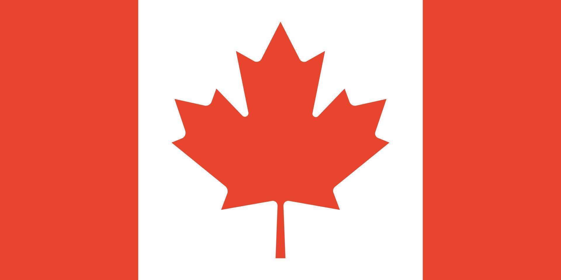 bandera de canadá colores y proporciones oficiales. vector