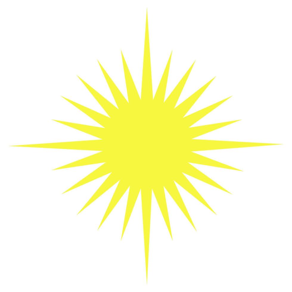 amarillo, dorado, vector de símbolo de destellos. icono de destellos de estrellas vectoriales. logo.