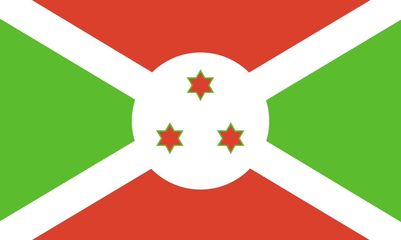 bandera de burundi colores y proporciones oficiales. vector