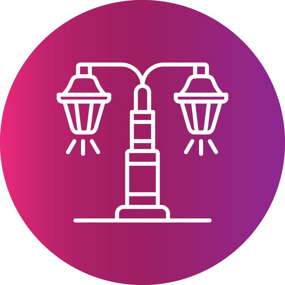 Street Lamp Creative Icon Design vector