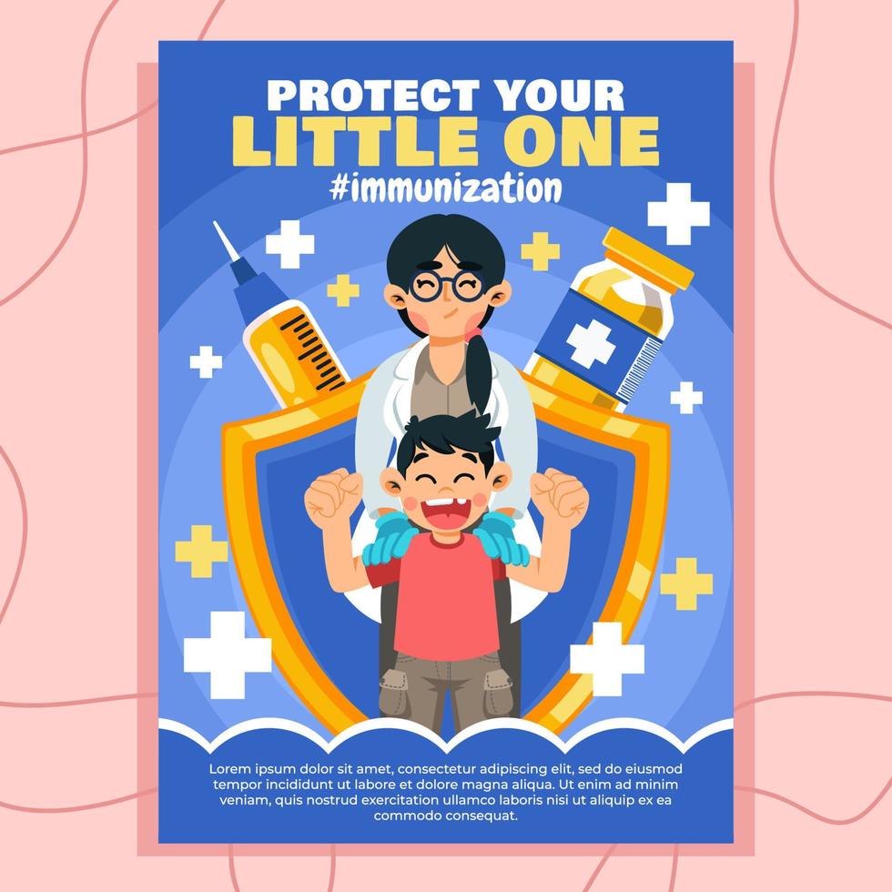 Protect Your Little One on Immunization vector