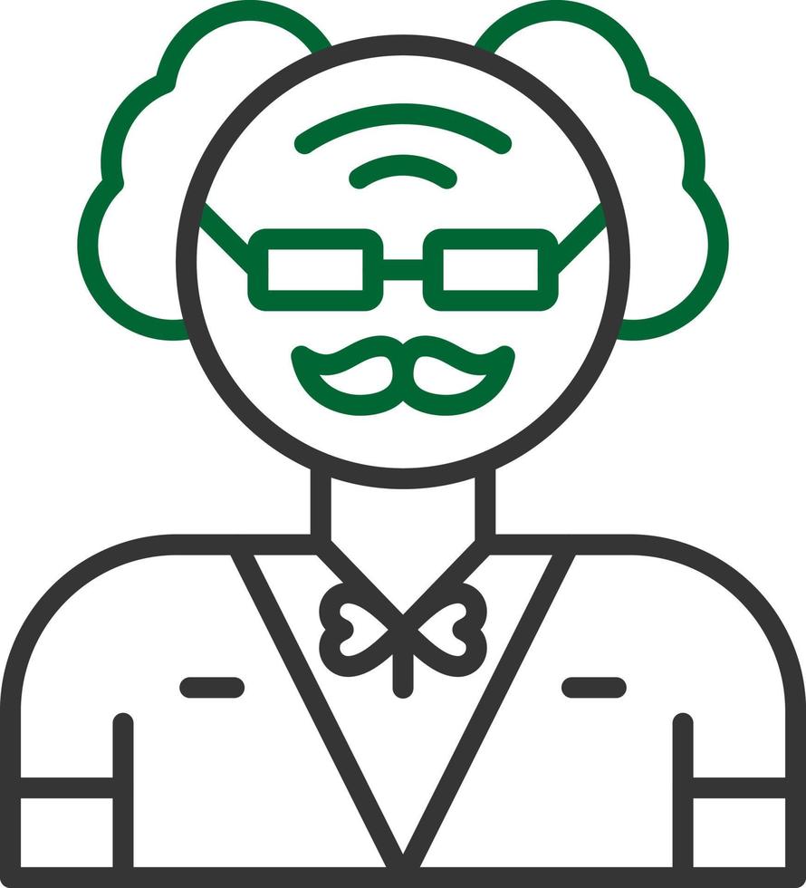 Old Man Creative Icon Design vector