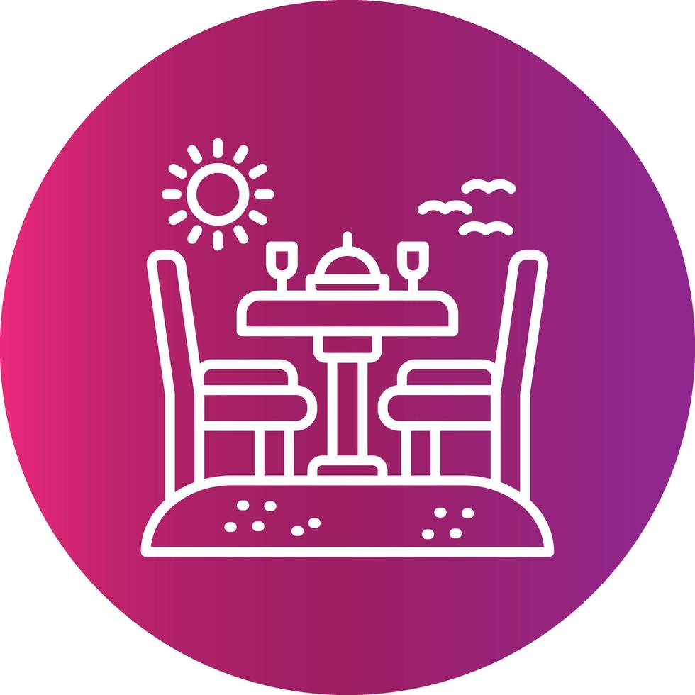 diseño de icono creativo de mesa de comedor vector