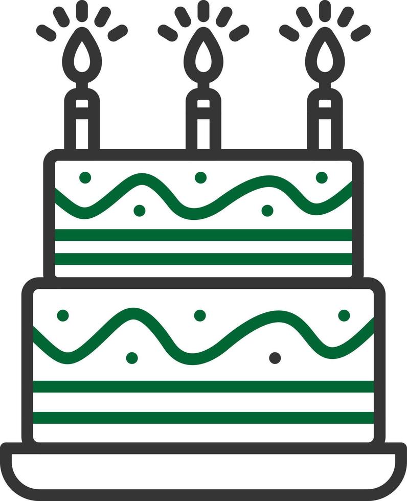 diseño de icono creativo de pastel de cumpleaños vector