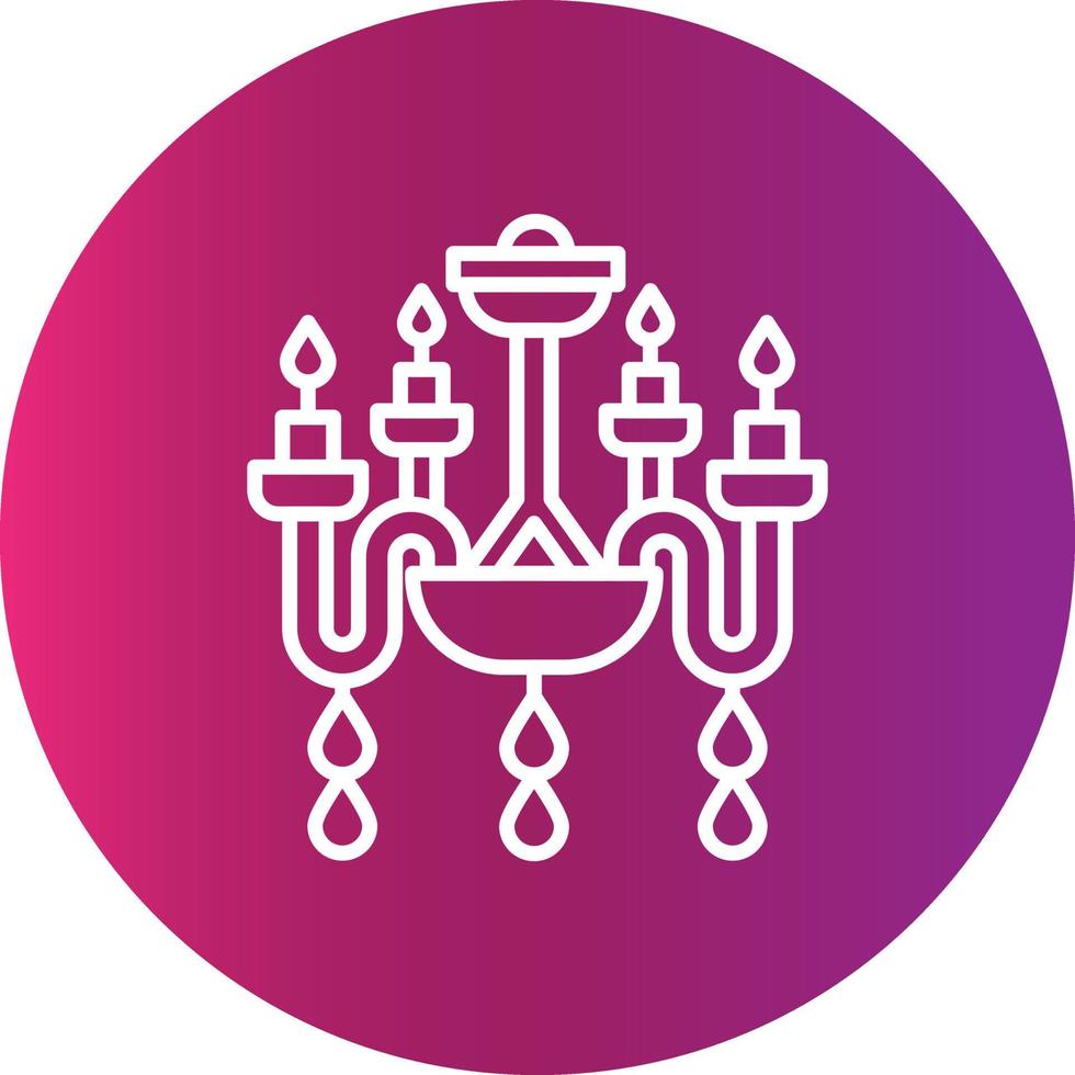 Chandelier Creative Icon Design vector