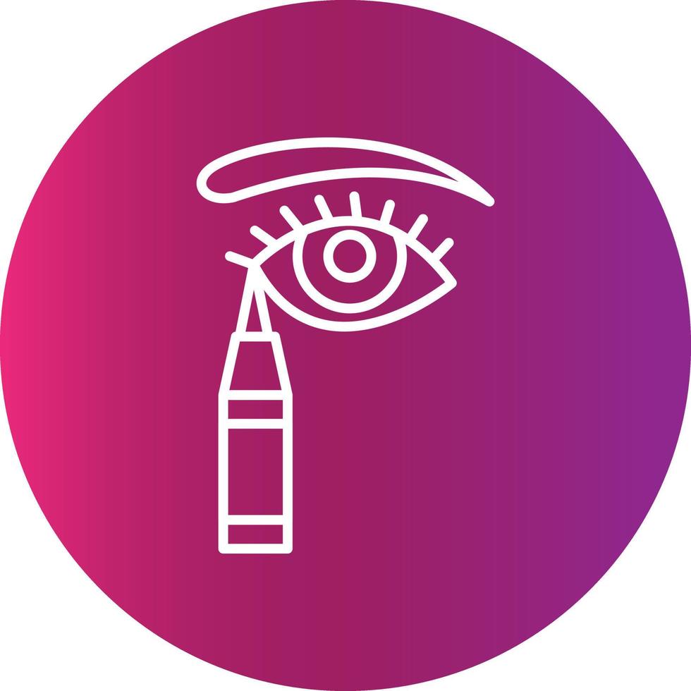 diseño de icono creativo delineador de ojos vector