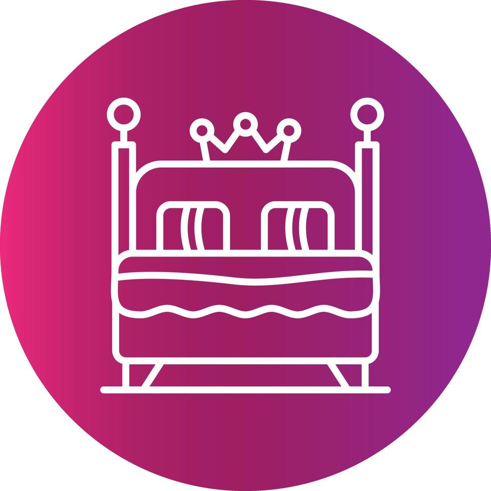 Double Bed Creative Icon Design vector