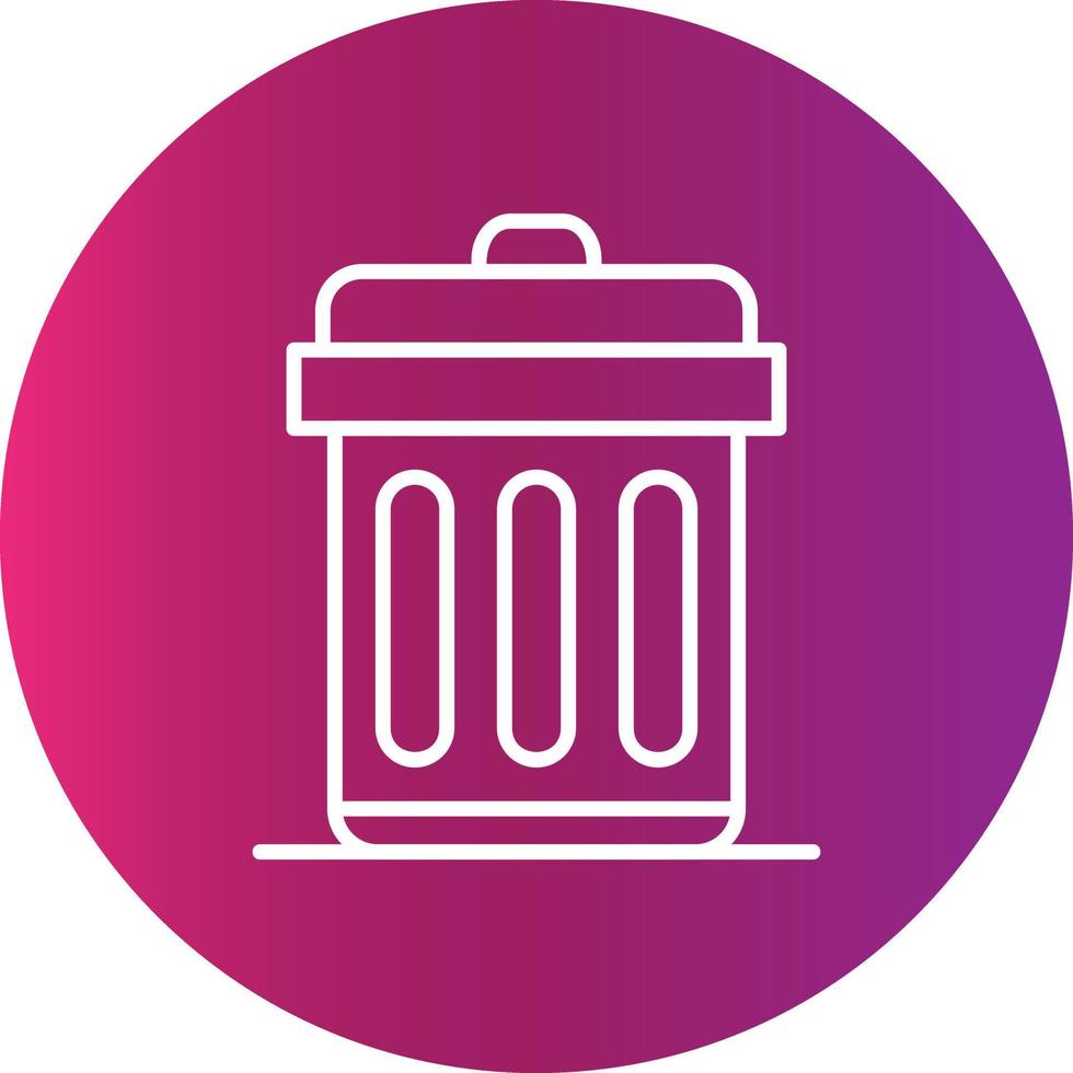 Trash Bin Creative Icon Design vector
