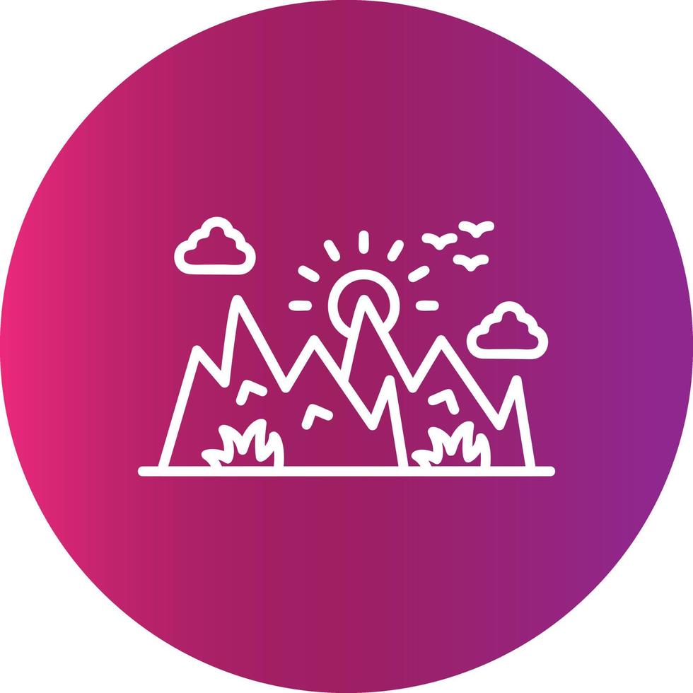 diseño de icono creativo de montaña vector