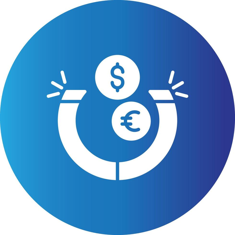 diseño de icono creativo de atracción de dinero vector