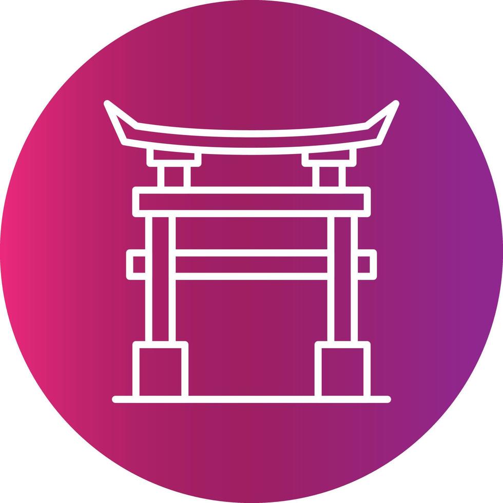 diseño de icono creativo de puerta torii vector