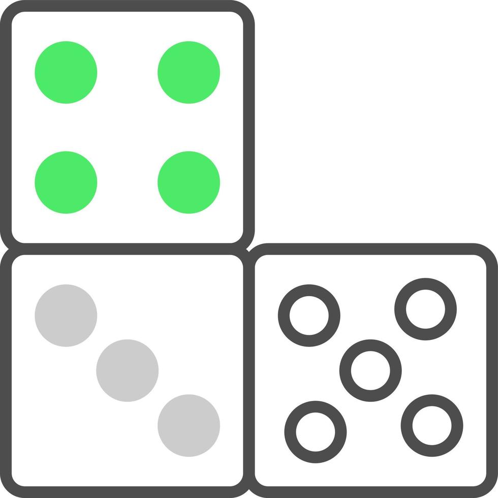 Domino Piece Creative Icon Design vector