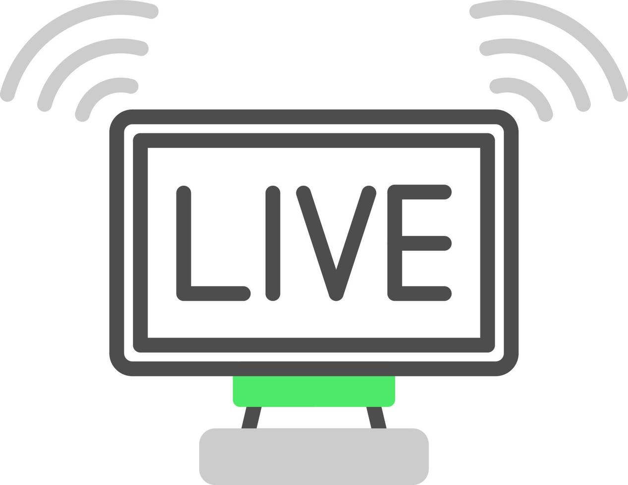 Live Streaming Creative Icon Design vector