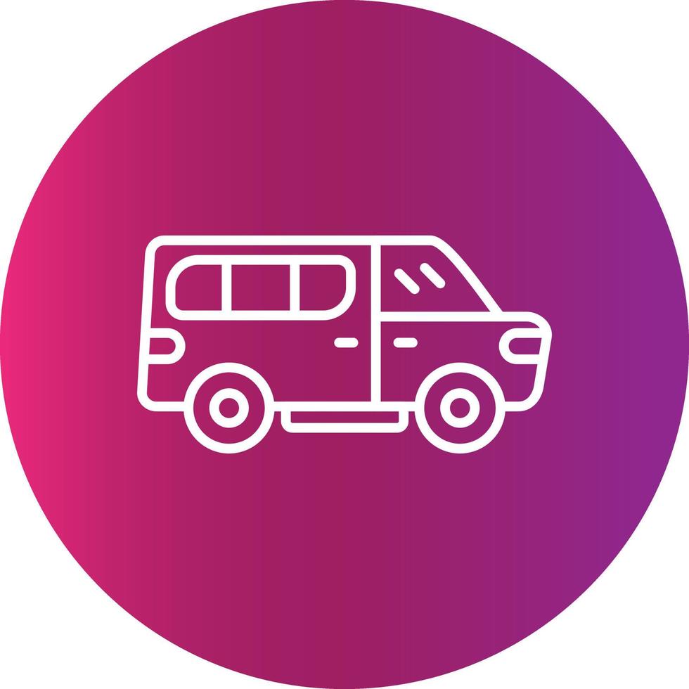 Minivan Creative Icon Design vector