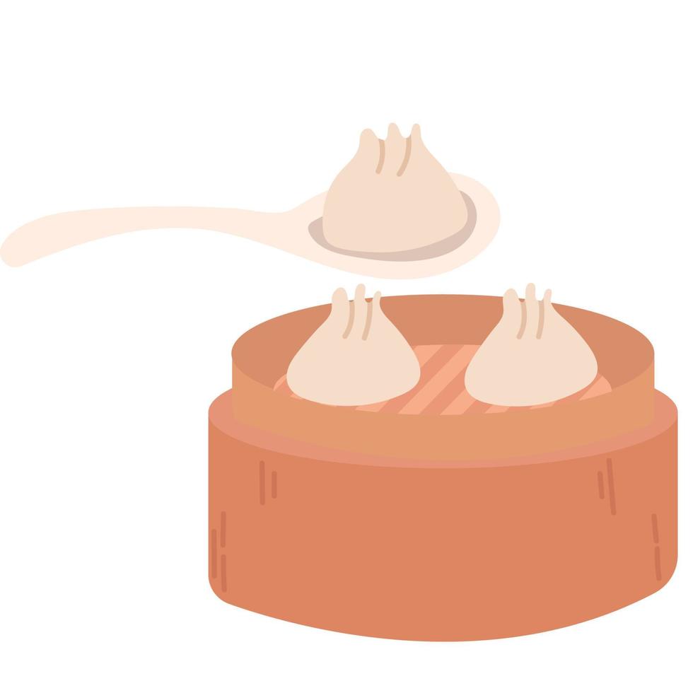 Traditional Chinese dumplings. vector
