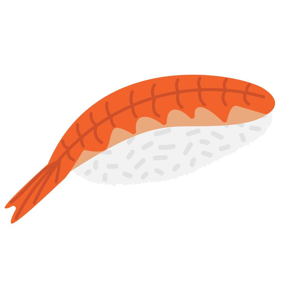 nigiri con camarones.ebi nigiri.sushi en japon vector