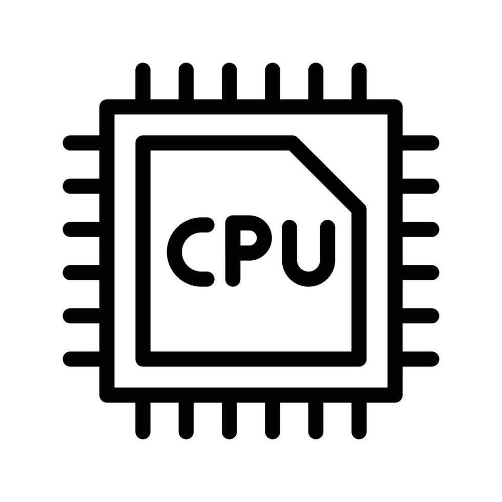 ilustración de vector de chip de cpu en un fondo. símbolos de calidad premium. iconos vectoriales para concepto y diseño gráfico.