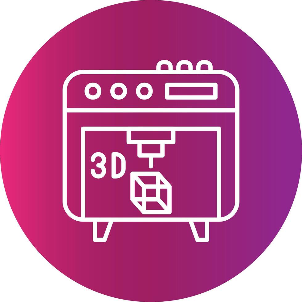 3d Printer Creative Icon Design vector