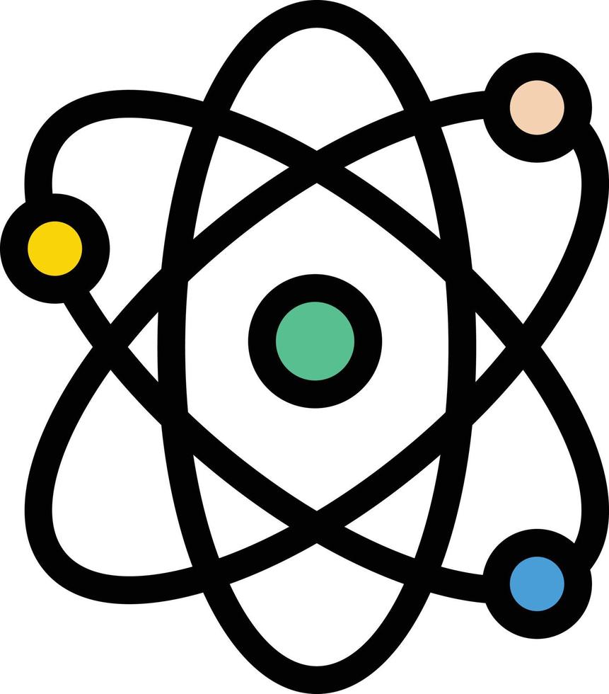 ilustración de vector de átomo de ciencia en un fondo. símbolos de calidad premium. iconos vectoriales para concepto y diseño gráfico.