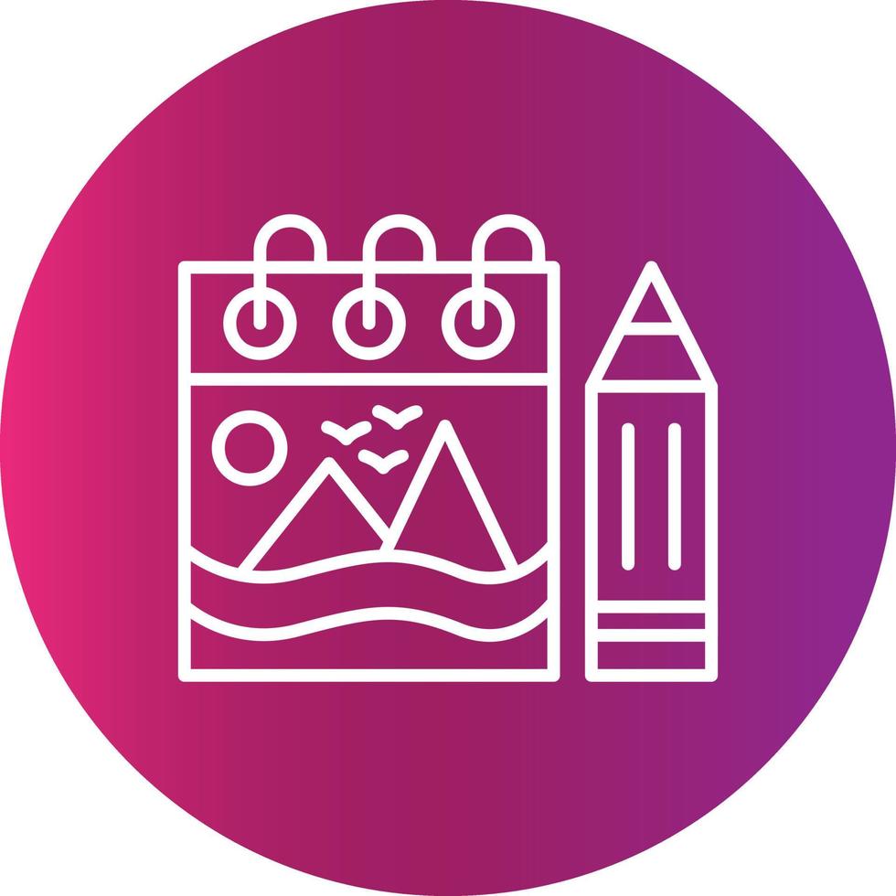 Sketchbook Creative Icon Design vector