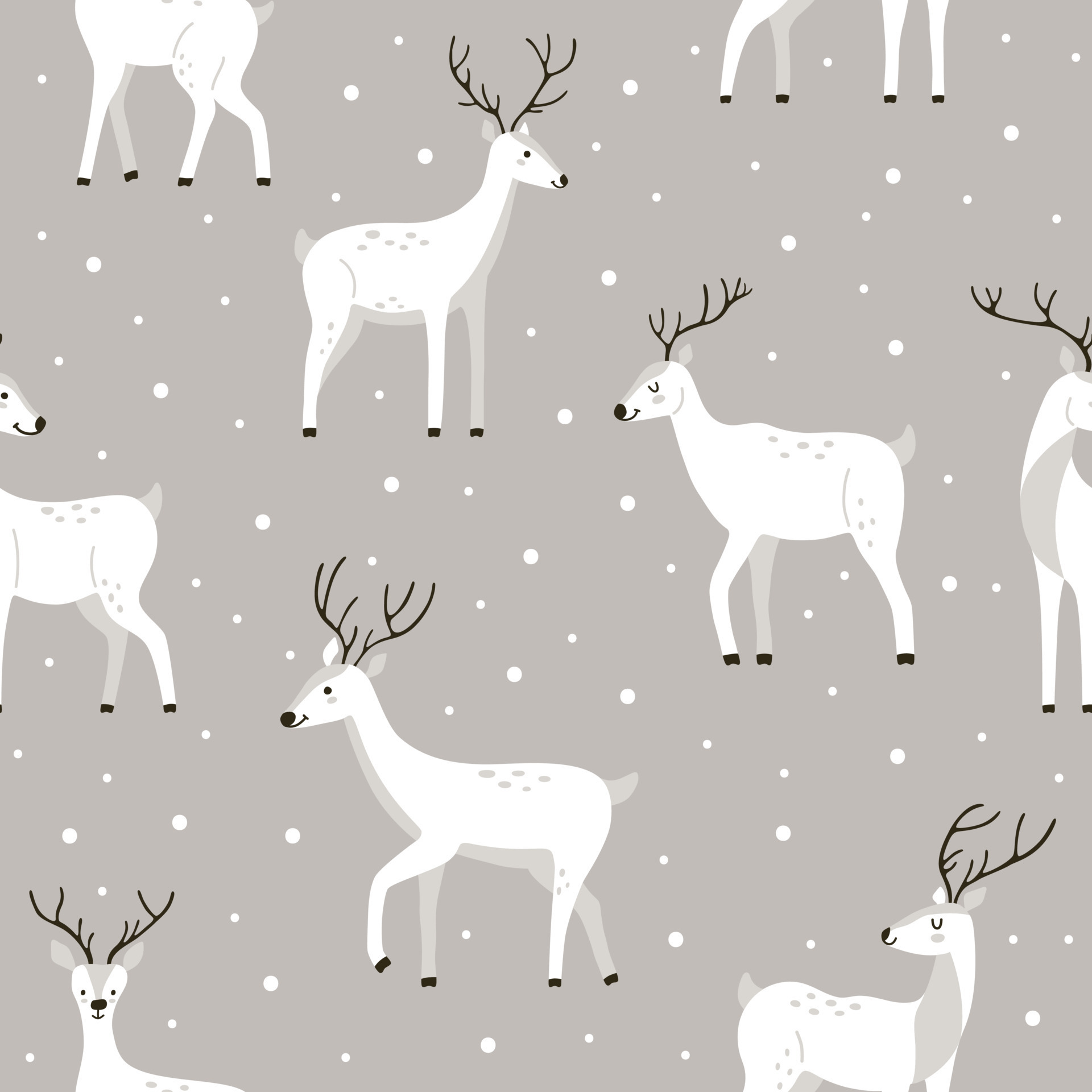 black and white deer wallpaper