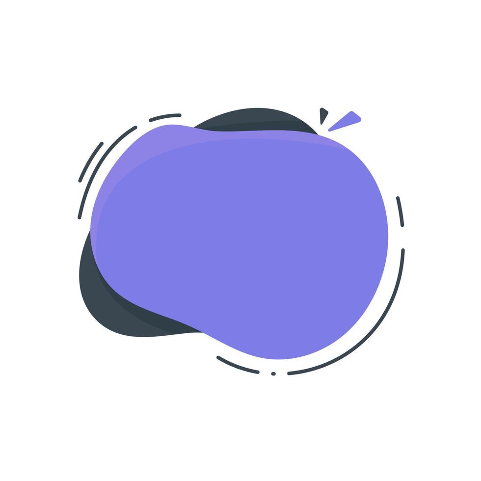 Liquid text box. Quote speech bubble. flowing liquid shape vector