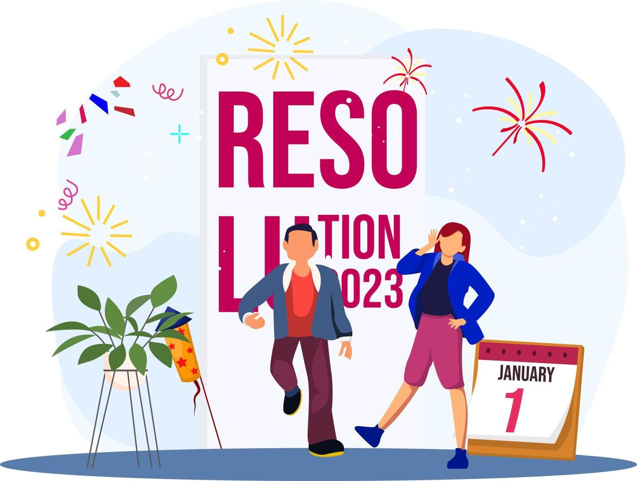 feliz año nuevo 2023 diseño plano vector