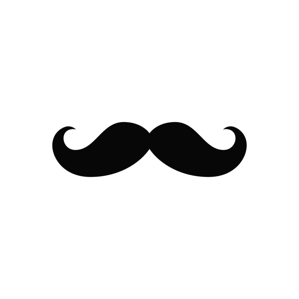 bigote vector aislado sobre fondo blanco