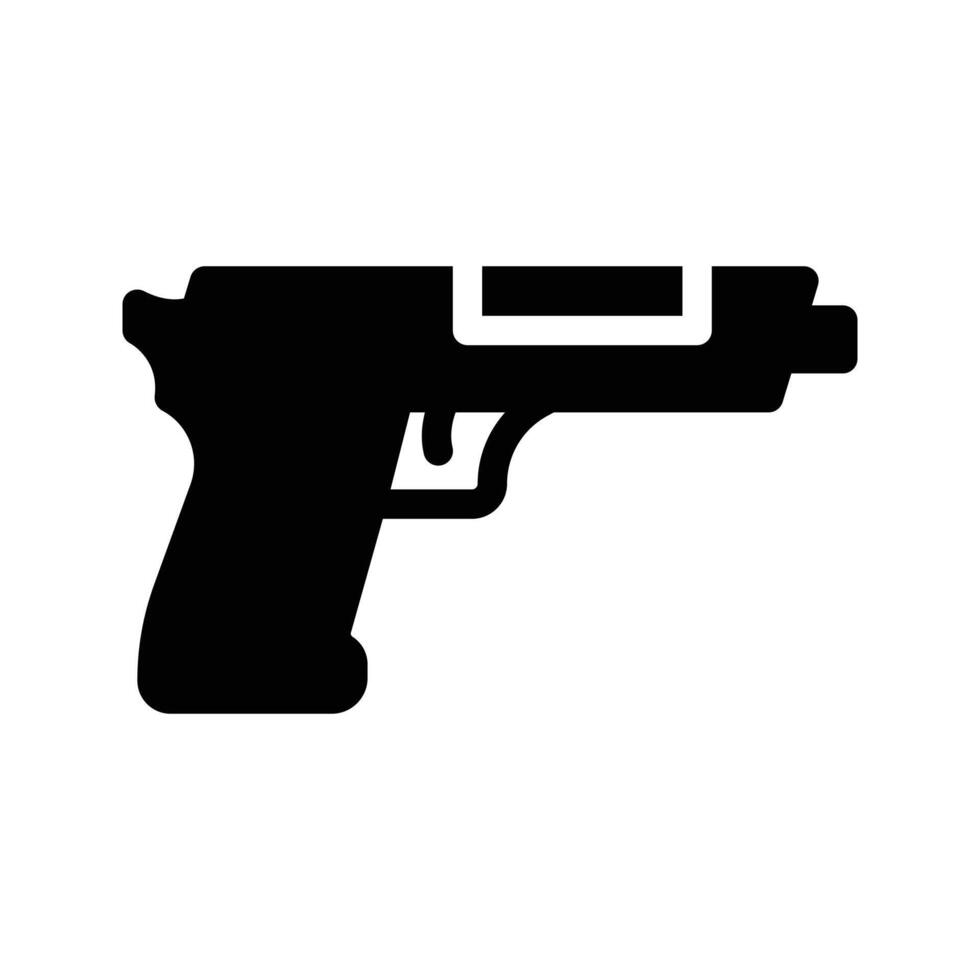 ilustración de vector de pistola en un fondo. símbolos de calidad premium. iconos vectoriales para concepto y diseño gráfico.